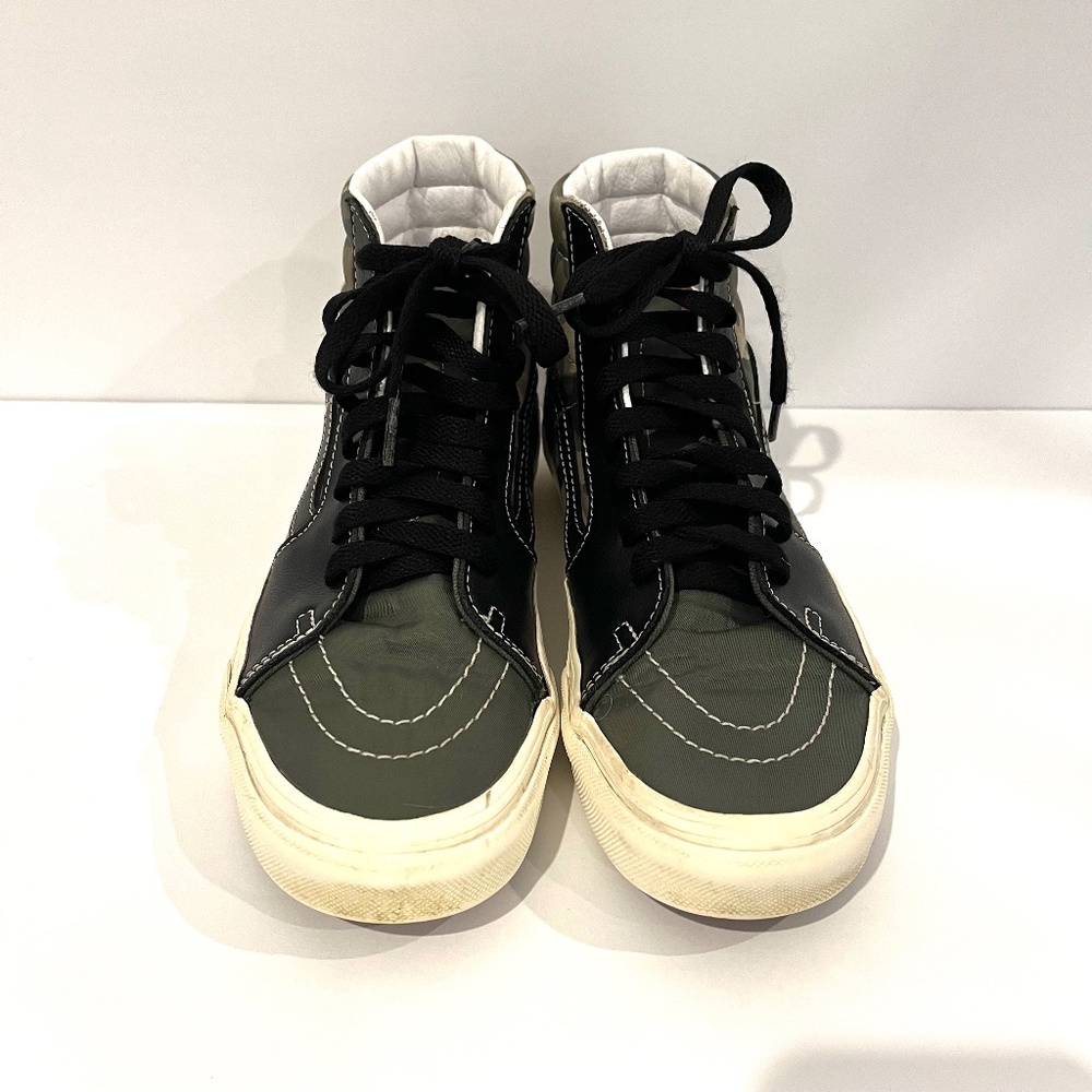 VANS SK8-HI Mixed Utility Camo Green with Black High Top Sneakers -M 5.5/W7